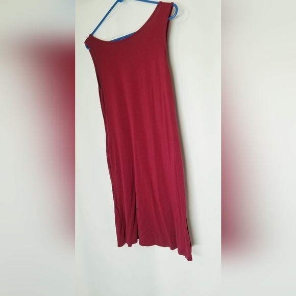 Bishuige red dress medium pullover sleeveless tshirt type knee length EUC - Picture 3 of 7